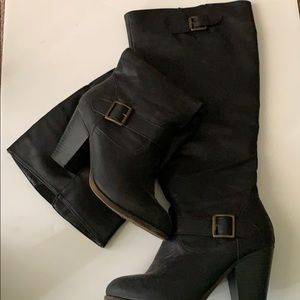 Knee high wide calve boots
